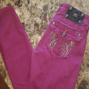 Raspberry Miss Me Skinny Jeans